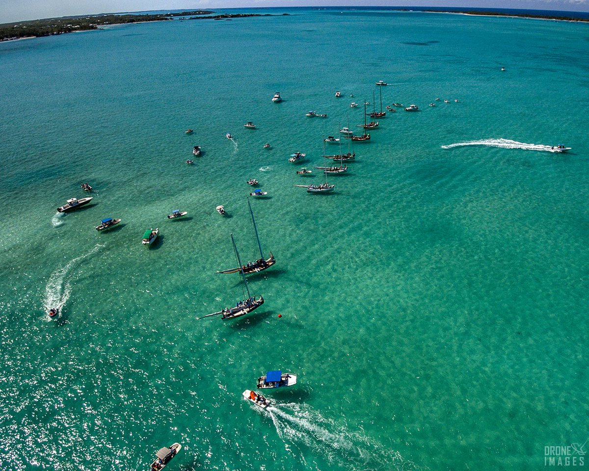 Lining up for the Governors Race at the  66th National Family Regatta yesterday <a href="/RealSaltLife/">Salt Life</a> <a href="/worldsailing/">World Sailing 🌎⛵️</a> #Bahamas #boating #sailing #drone #photography