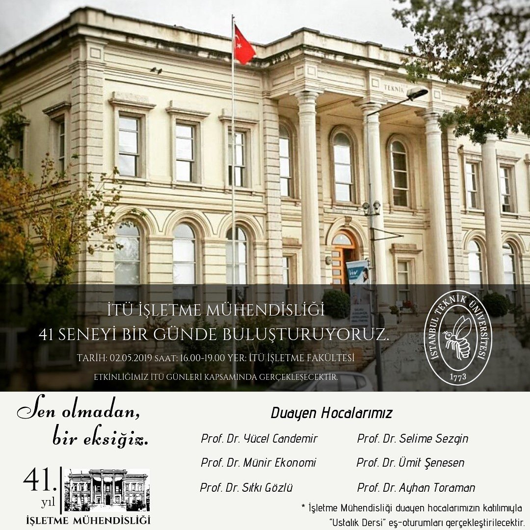 İşletme Mühendisliği 41.yıldönümünü kutluyor!