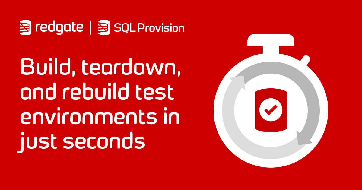 redgate's tweet image. Find out about how #SQLProvision supports a database DevOps approach while keeping compliance central to the process - learn more at the #Redgate booth #IgniteTheTour rd.gt/2L5vt4G