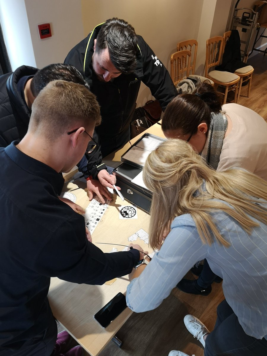 SpectrumWP's tweet photo. #ThrowbackThursday to a #fun team building exercise with @Popup_Escapes 
The #competition was rife with a lot of head scratching, confusion and different theories after a very respectable 43 minutes the Design team cracked the code and claimed the #prize! #spectrumworkplace https://t.co/J2zx8XEJaz