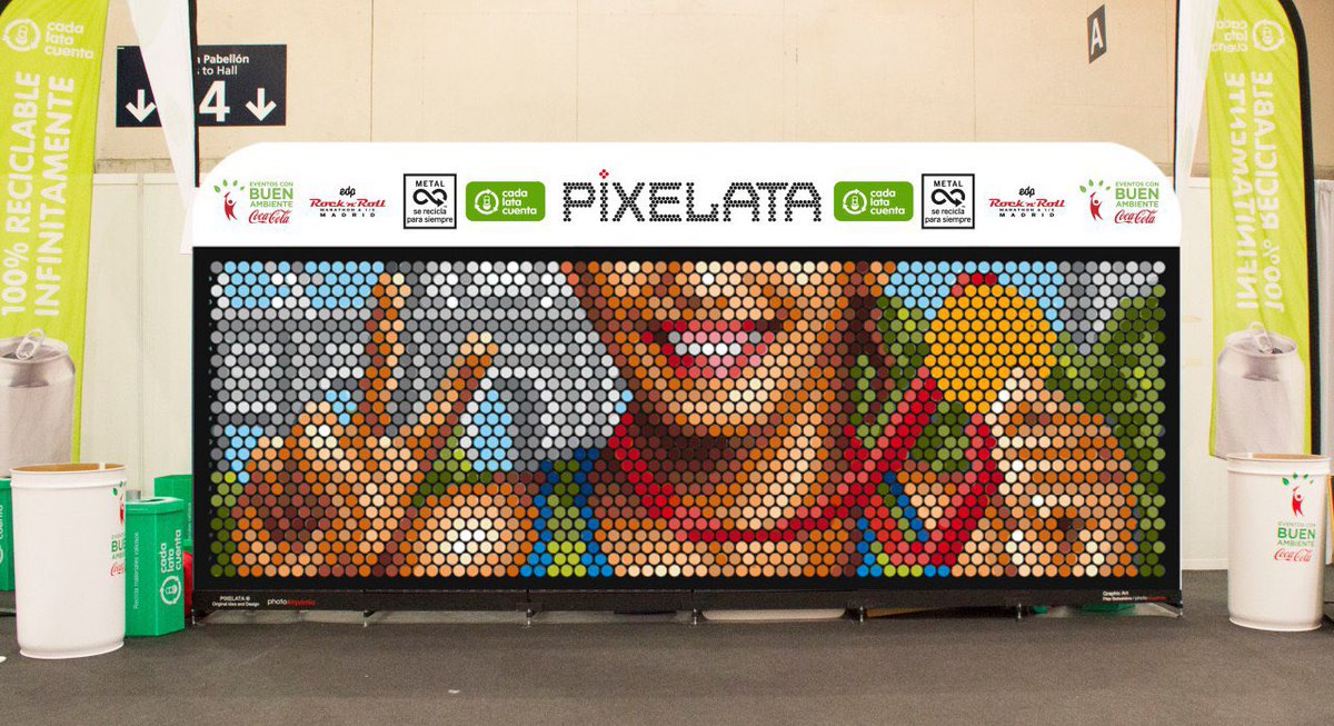 RNRmadmaraton's tweet image. ¡En EXPODEPOR encontrarás esta Pixelata #EventosConBuenAmbiente! Porque con un residuo se puede hacer una obra de arte. 
Además este año por hacerte una foto y etiquetar a @cadalatacuenta @CocaColaEP_es puedes ganar uno de los 15 dorsales que sortean para el #EdpRNRMadrid 2020!