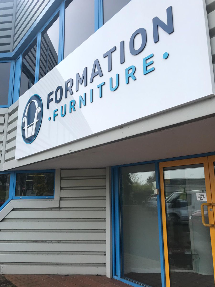 EliteSigns's tweet image. Main #exteriorsign for #FormationFurniture #installed. #foldedsigntray with 10mm #perspex #logo and #letters with @rolanddguk #printed #Metamark #vinyl covering the lettering face to #colourmatch them to the @NewRealmWorld #designed #branding.

@metamarkuk @printmaxuk