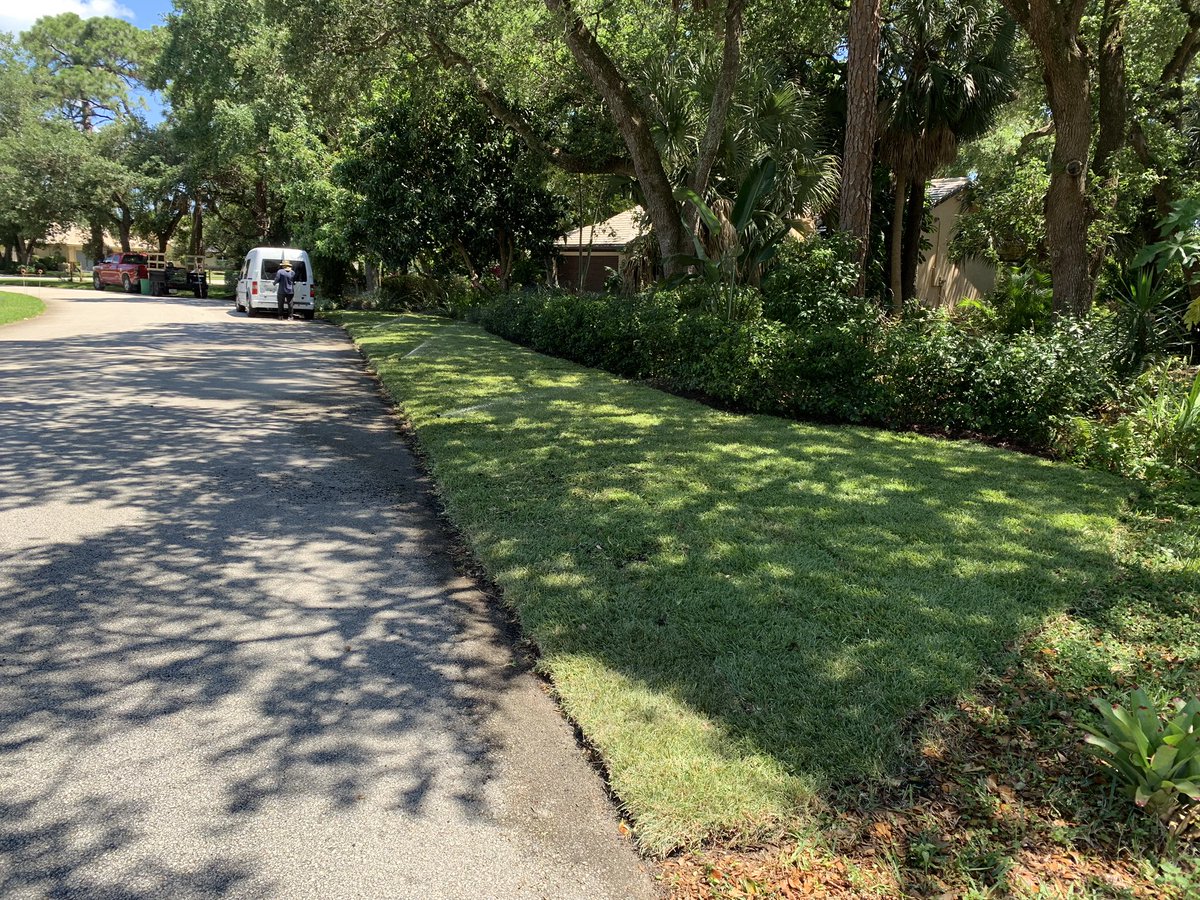 evergreencorner's tweet photo. Beautiful landscaping done, lay down new sod, a bed of flowers and some mulch #evergreentech #landscapingbocaraton #landscapingsouthflorida #landscaping #landscape https://t.co/fMScLDWh7Z