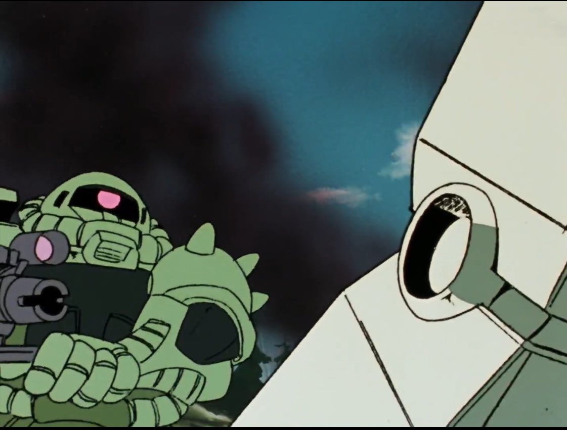 ぬまっち ザクのパイロットはジーンて名前なんですけど ガンダムの最初の犠牲者となります へへ 怯えてやがるぜ このモビルスーツ と 自分が怯えながら言う描写が秀逸なのと ちゃっちゃと撃てば良いのに ガンダムの次の動きをちょっと