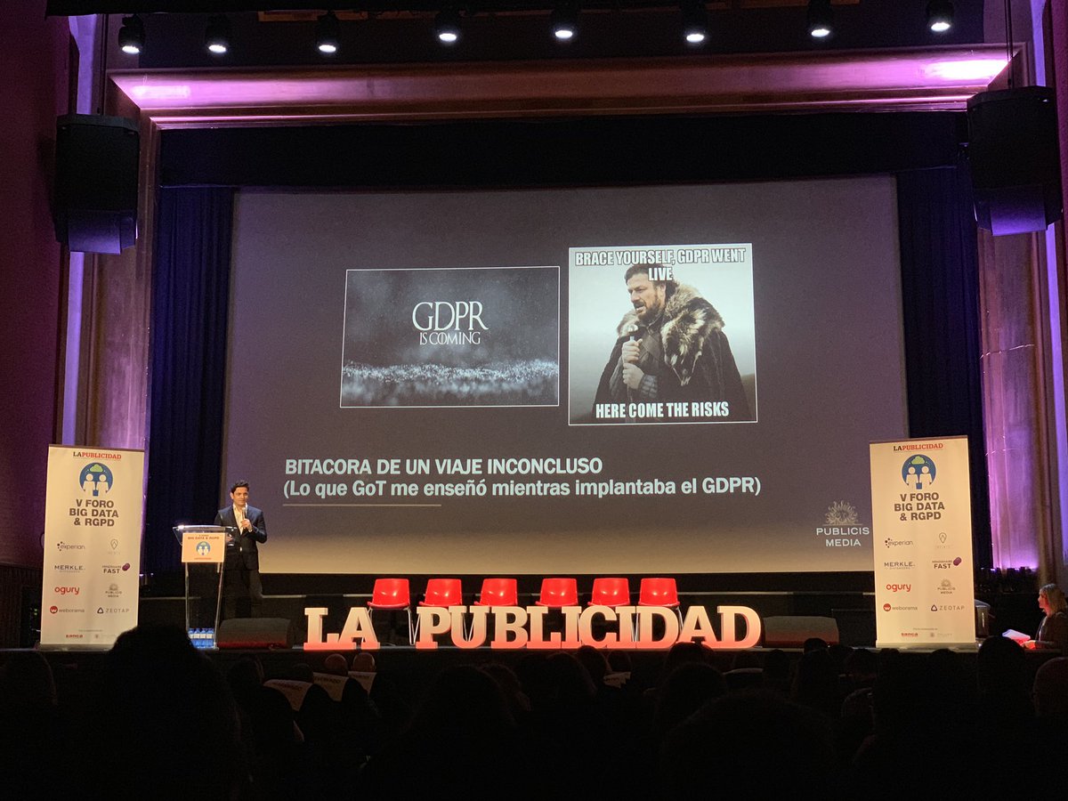 esperanzalprado's tweet image. #ForoBigData #GDPR  #GameofThrones