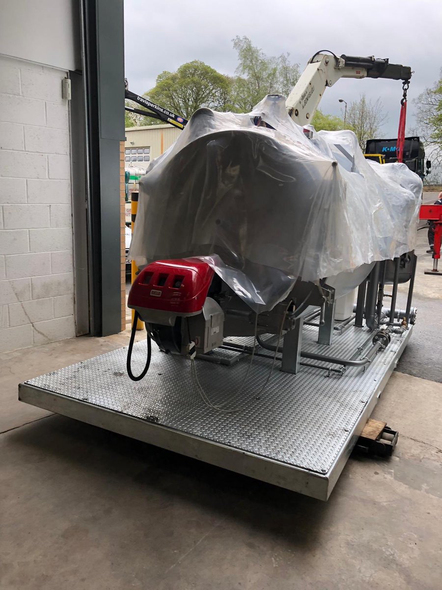 Meanwhile our new <a href="/ByworthBoilers/">Byworth Boilers</a> MX1000 has just landed at our new site in Harrogate. 😎
