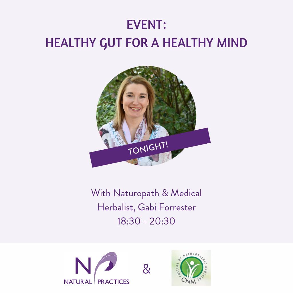 NaturalHealthP's tweet photo. T O N I G H T:⁣
⁣
Healthy Gut for a Healthy Mind. This evening event is presented by Gabi Forrester who trained as a Naturopath, Iridologist and Medical Herbalist at the @collegeofnaturopathicmedicine⁣⁣⁣

⁣⁣⁣See you there!⁣
⁣⁣⁣⁣⁣⁣ https://t.co/5HbtkEfkEG