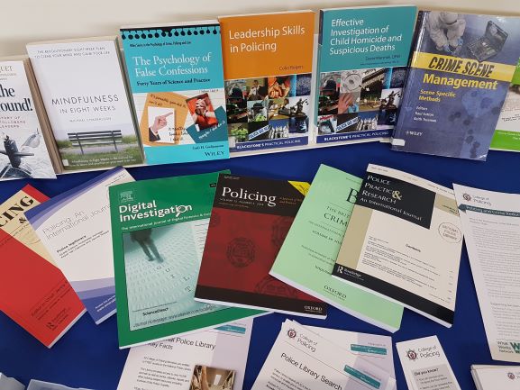 policelibrary's tweet photo. Hello to everyone at #PIP workshop on this rainy day @CollegeofPolice. Stop by the library stand or visit the library to find out about our services and how we can support you! #Professionalising #Investigators #exploreNPL https://t.co/fP4V3VCdbX