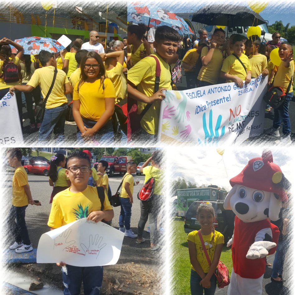 EscLaCurva's tweet photo. Nuestros estudiantes de Seminario de Vida Estudiantil y otros grupos acompañados de nuestra trabajadora social, Sra.L.Quiles, dicen presente en la Marcha "Vístete de Amarillo por Nuestros Niños" en contra del maltrato infantil.
@OficinaMayaguez @DESEGURIDAD2 https://t.co/IxUXR76jXR