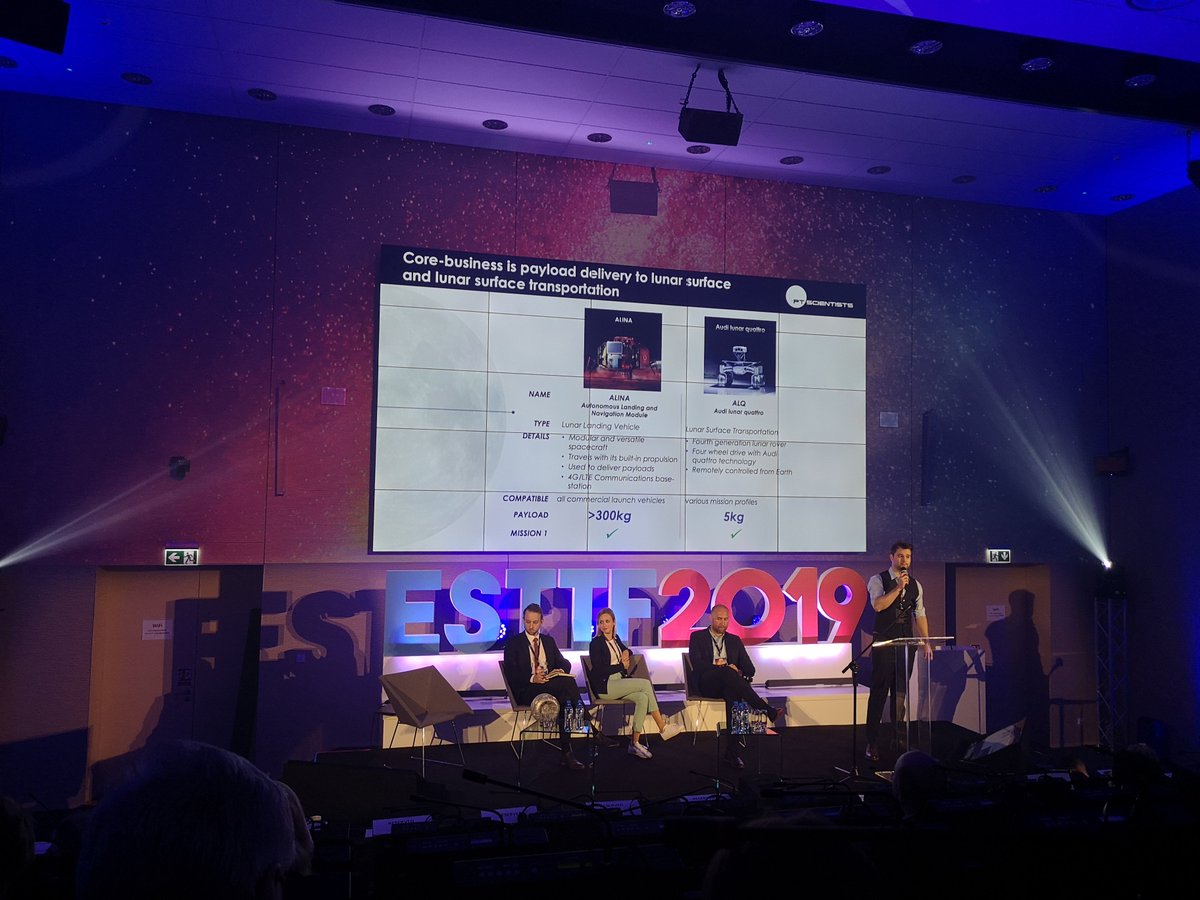 rzedowska's tweet photo. Co ma #audi do kosmosu? A ma. Czy czeka nas #elektromobilność na księżycu? #Esttf2019 https://t.co/Euk4S95WxU