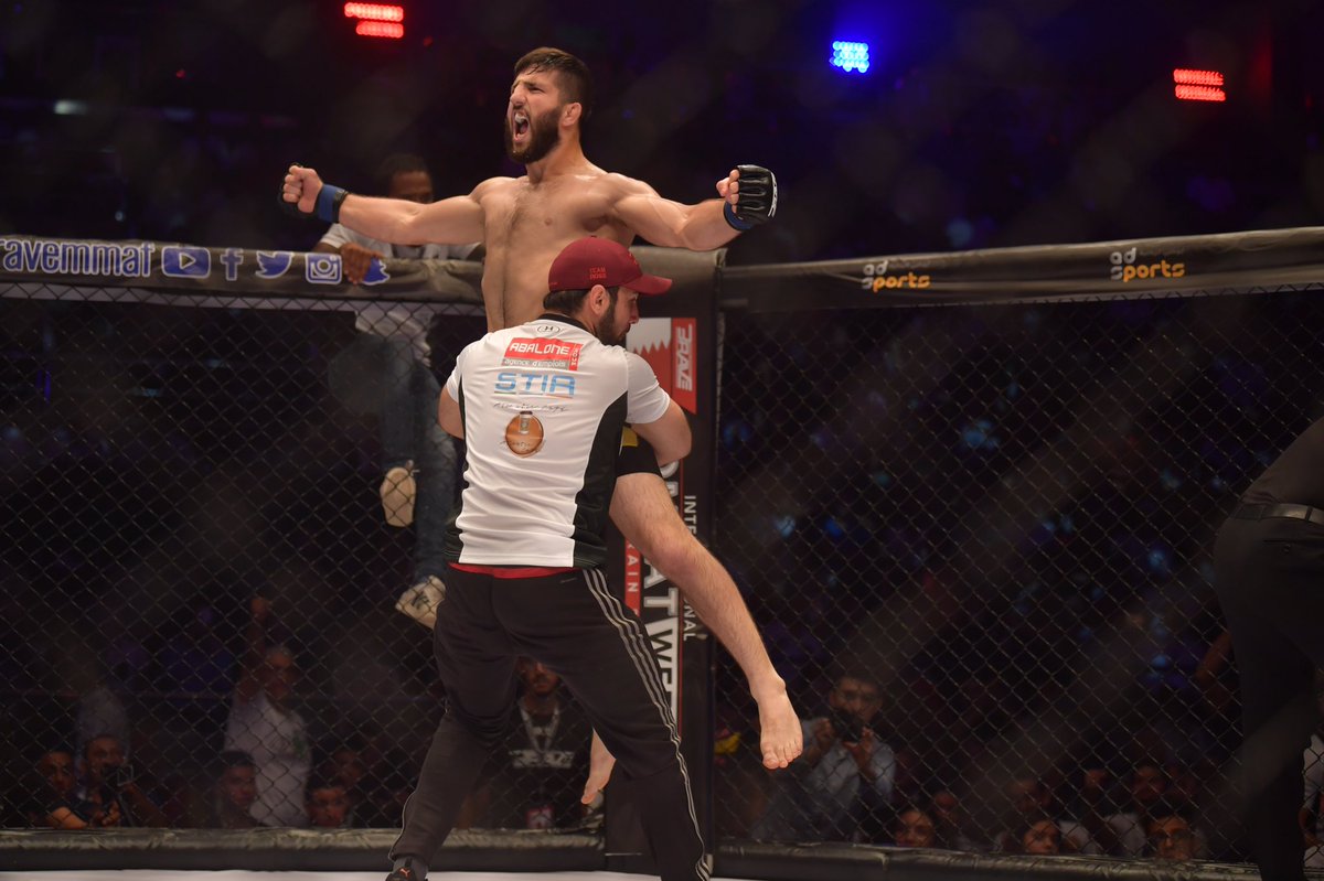 bravemmaf's tweet photo. #Throwback to Brave Welterweight Champion @abdouraguimovโs first win inside the Brave Arena! #BraveCF14 #Morocco #BraveChampion #tbt https://t.co/QS6bN9HXiJ