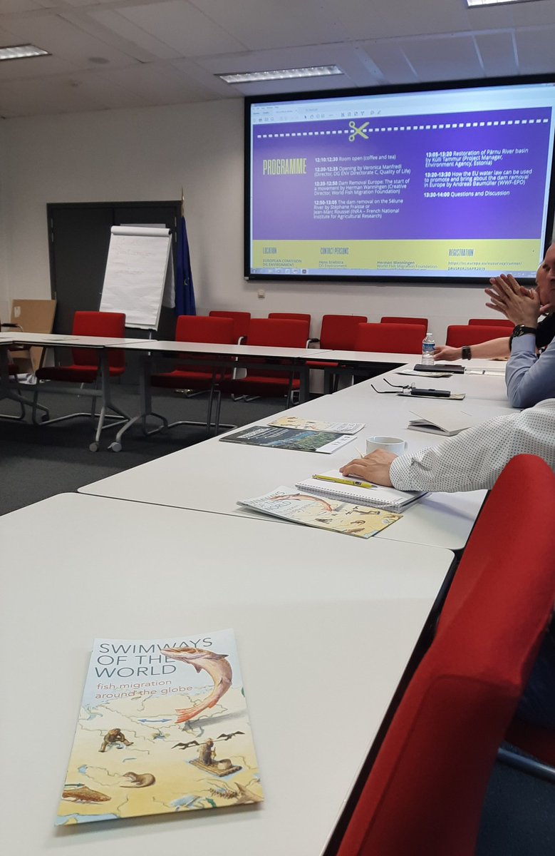RecFishingEP's tweet photo. Today we are attending a seminar on #dams removal. Looking forward to discovering some interesting case studies! Thanks to @fishmigration &amp; @EU_ENV for inviting us! #letitflow #SaveEURivers https://t.co/tyaYYhjv77