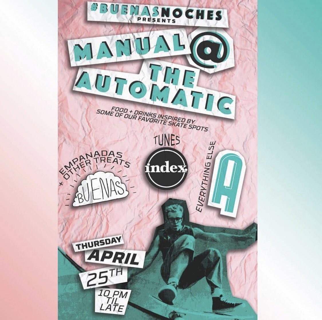 Buenas Noches was us being like “let’s make a party so we can actually see our friends.” We managed to convince <a href="/vinylindex/">vinyl index.</a> to spin and we’ve had gracious hosts—TONIGHT AT <a href="/TheAutomaticBar/">The Automatic</a> COME HANG