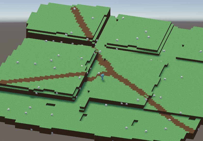 GameDevTravis's tweet image. Implementing a path system. It will take some work to get a nice dynamic system, but I am happy with this start.#voxel #gamedev #indiedev #madewithunity #unity3d