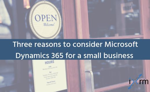Three reasons to consider Microsoft Dynamics 365 for a small business 📊 🗂️ 

#microsoftdynamics  #MSDyn365  #CRM  #msdyn365 #Sales #marketing
buff.ly/2UGLZI5