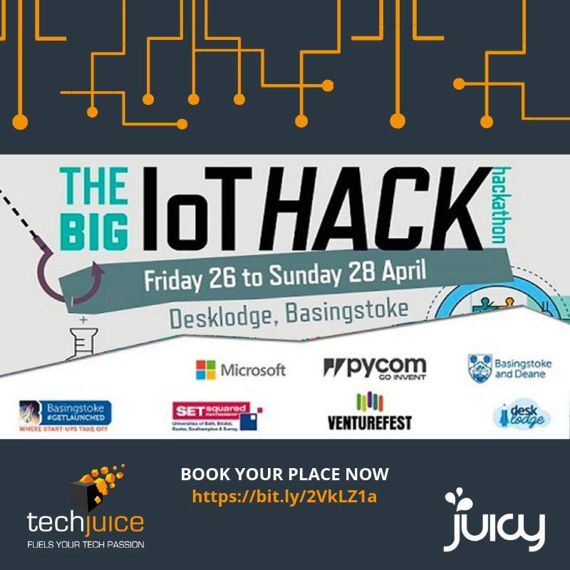 TechJuiceOnline's tweet photo. Ready for a challenge? Could you design, develop and pitch the next killer smart technology?
#IoT #hackathon #Basinstoke #IoT JOIN US!

https://t.co/yYrLM7LmYS https://t.co/hBlwEz49KT