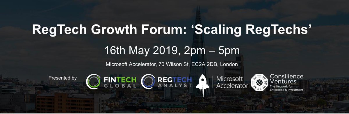 ConsilienceV's tweet photo. We are delighted to announce our special #EventPartnership to the Global RegTech Summit with @Fintech_Global, @RegTechAnalyst, @msft4startupsEU and @msft4startups
Please DM us if you want to attend https://t.co/TbkbhnEc00
