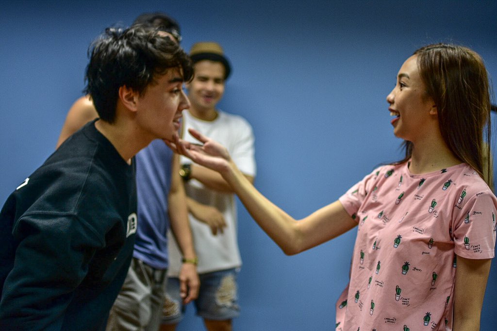 Alco_Guerrero's tweet photo. A bit more about this later, but something really special is happening tonight. Tonight, at the rehearsals, it’s Edward leading Maymay. He’s sharper, harder at working the opening, better. Man whoo!!!

#GoodbyeLumangMaymay https://t.co/3QUT0na51k