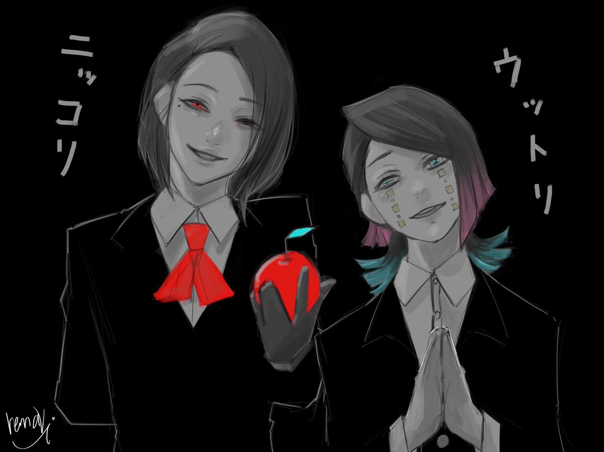 鬼滅の刃 旧多さんと下弦の壱をrkgk この2人の笑顔は同じ属性だと思う 鬼滅のキャラ 零田ナリのイラスト