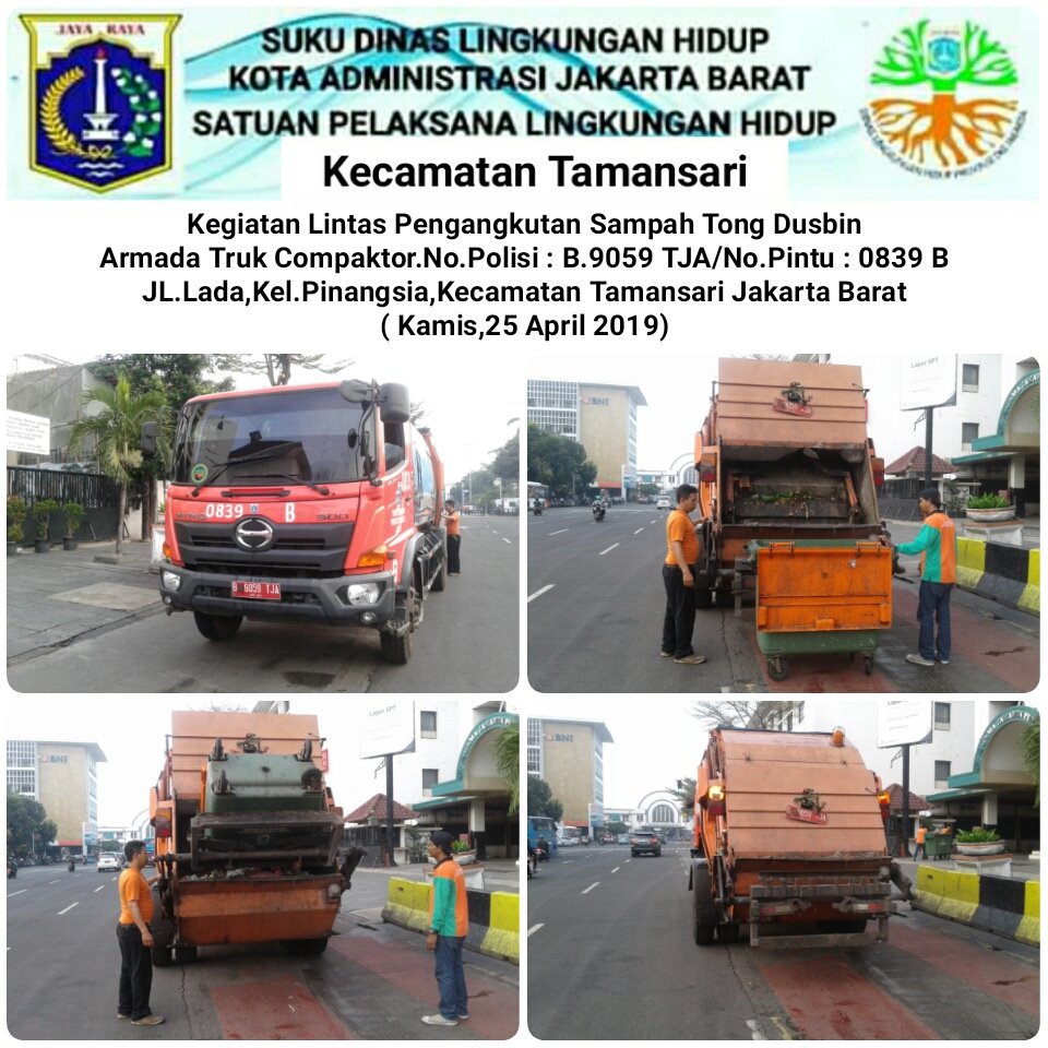 SatpelKec's tweet photo. Kegiatan Lintas Pengangkutan Sampah Tong Dusbin Kec.Tamansari 
Jakarta Barat
Kamis,25 April 2019
#8harimenujuHPSN
#dkinyokkerjabakti
#roadtoHPSNday
#haripedulisampahnasional
#dinaslhdki
#smartpeople
#jakartabersih
#bhayplastik
#likeforlike
#hpsn2019 https://t.co/dlaNLeXx1O