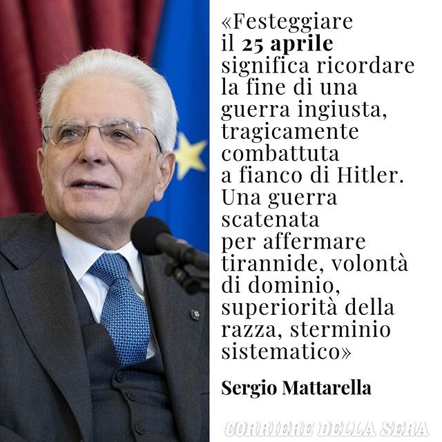 Le potenti parole di Mattarella, a Vittorio Veneto, in in occasione delle celebrazioni del 74esimo anniversario della #Liberazione 👉🏻 @corriere bit.ly/2GGbCF2