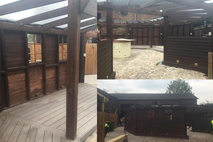 Our new #BeerGarden is coming to life at this conservation site in #Moore. @starpubsandbars  and Millson Interior Design are working to produce the perfect outdoor space to enjoy a drink and BBQ in the upcoming summer months! <a href="/MillsonUK/">Millson Group</a> #pubdesign #bardesign  #interiordesign