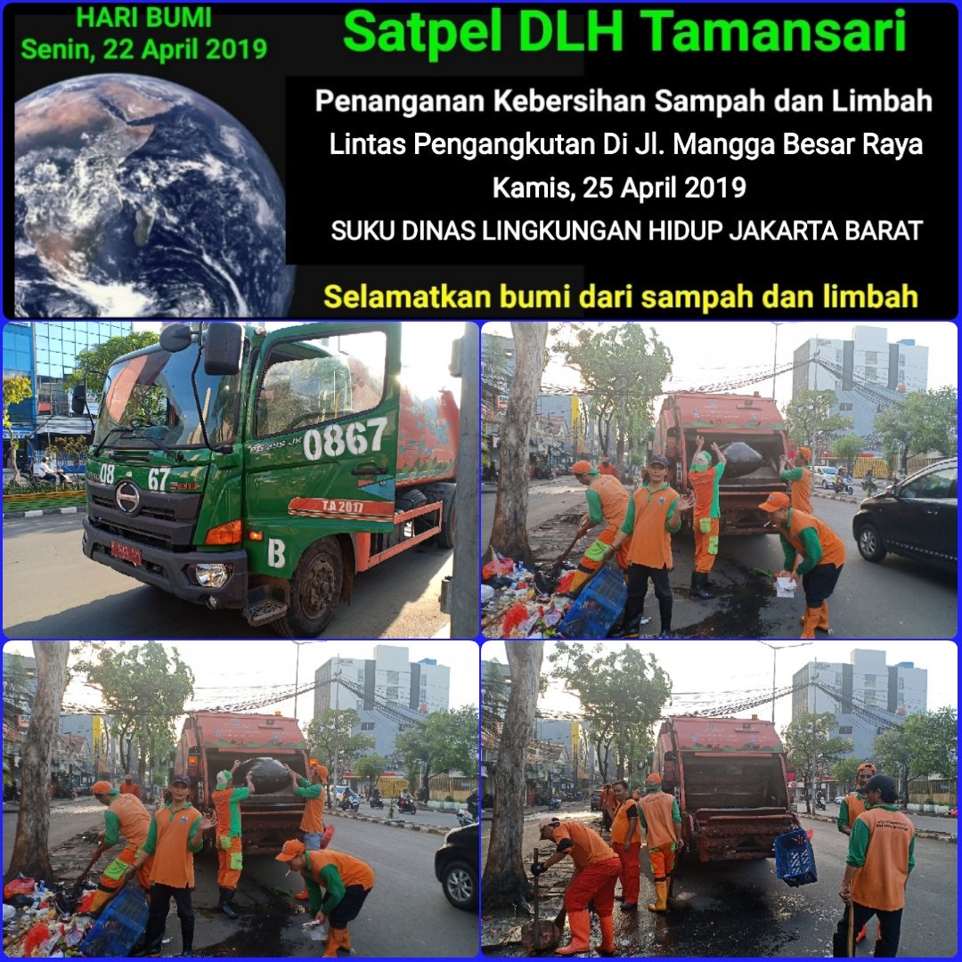 SatpelKec's tweet photo. Kegiatan Lintas Pengangkutan Sampah JL.Mangga Besar Raya Kec.Tamansari 
Jakarta Barat
Kamis,25 April 2019
#8harimenujuHPSN
#dkinyokkerjabakti
#roadtoHPSNday
#haripedulisampahnasional
#dinaslhdki
#smartpeople
#jakartabersih
#bhayplastik
#likeforlike
#hpsn2019 https://t.co/goOk6qzLaL