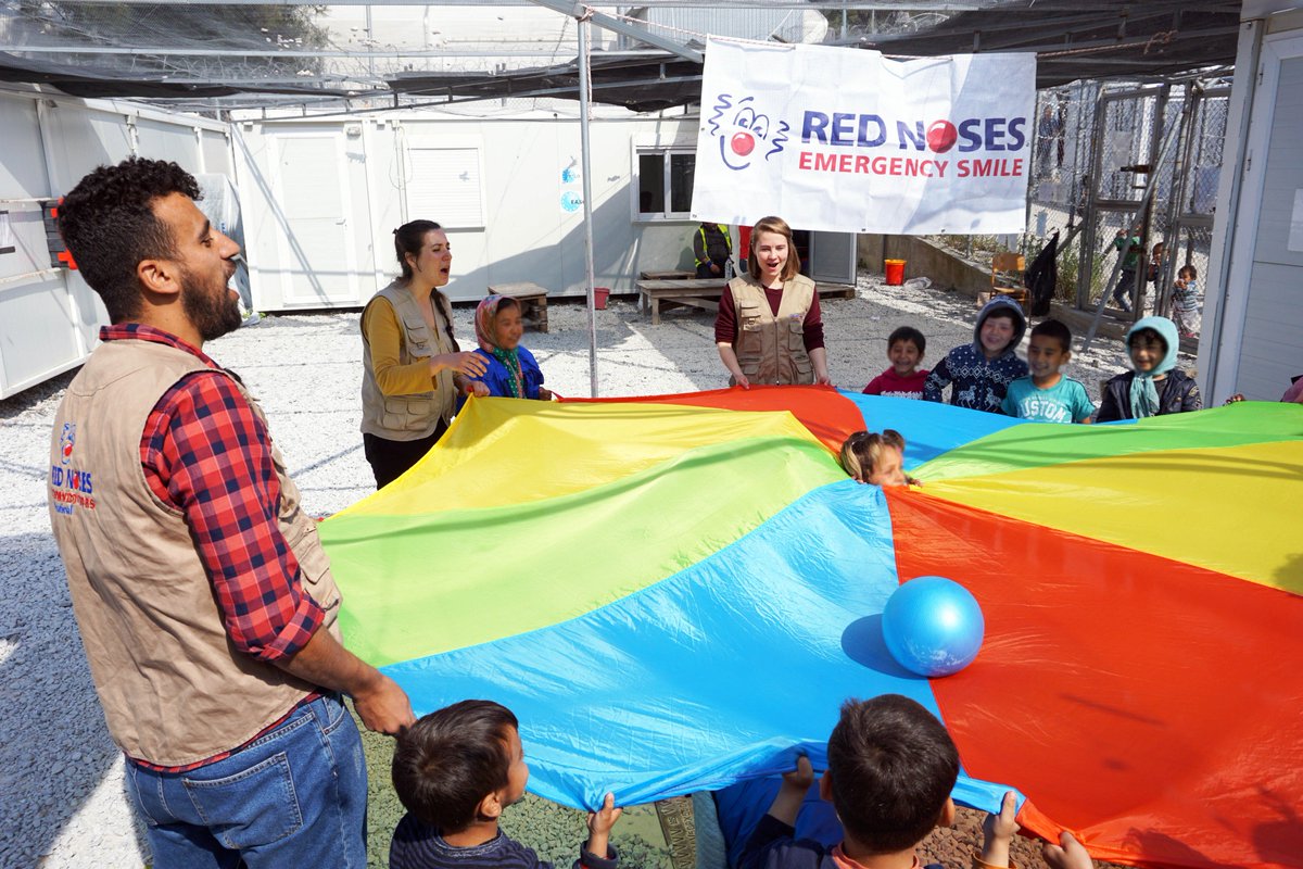 We are proud that around 1300 beneficiaries were reached during our #EmergencySmile mission to the Greek island of #Lesbos last month. Together with <a href="/MSF/">MSF International</a>, LightWithoutBorders &amp; <a href="/R4Refugees/">Refugee4Refugees</a> we brought psychosocial support to Moria camp and surroundings. --> bit.ly/2ZtIQ1R
