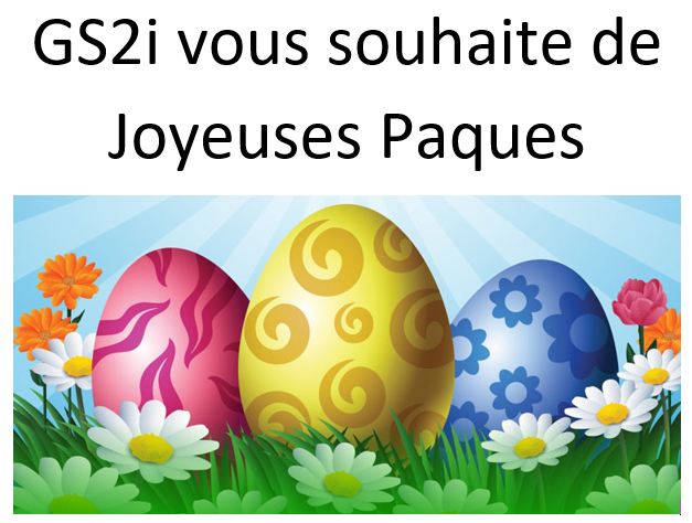 GS2i's tweet photo. @GS2i vous souhaite de très Joyeuses Fêtes de Pâques https://t.co/pQfAJT6qzV