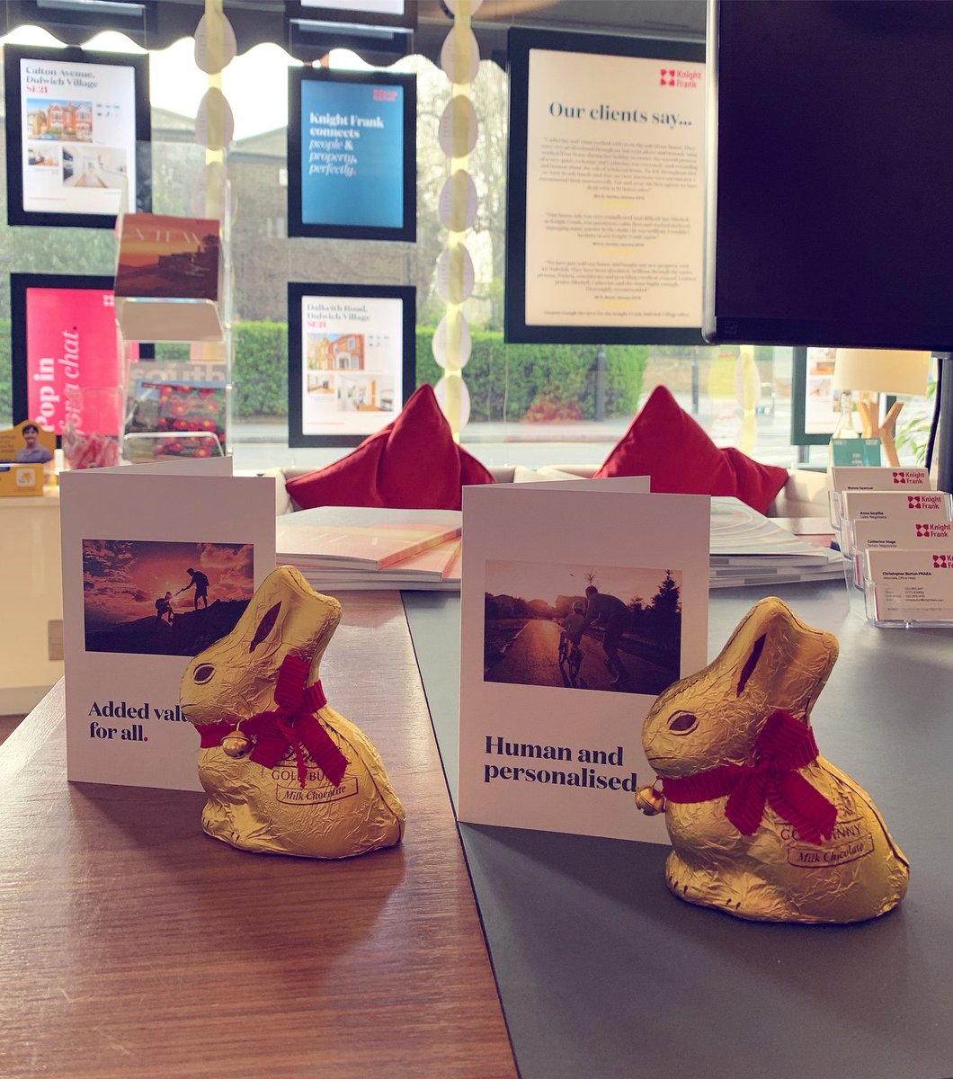 Thank you very much to <a href="/chrisburtonkf/">Christopher Burton</a> for our lovely Easter cards and chocolates. We are all very much looking forward to the weekend! 🐣 #easter #dulwich #weekend #eggs #bunny