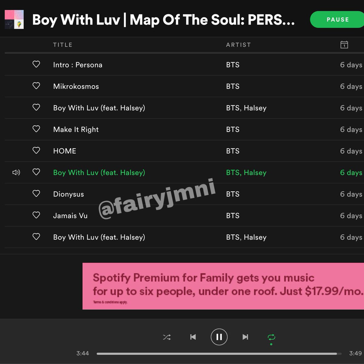 fairyjmni's tweet photo. streaming the MV as well to get that 200M views 🤩

[5PM STREAM]
@bts_aus @australiabts 
@BTS_twt #BoyWithStreamingAUS #StreamWithLoveAUS https://t.co/LKnFccxVgO
