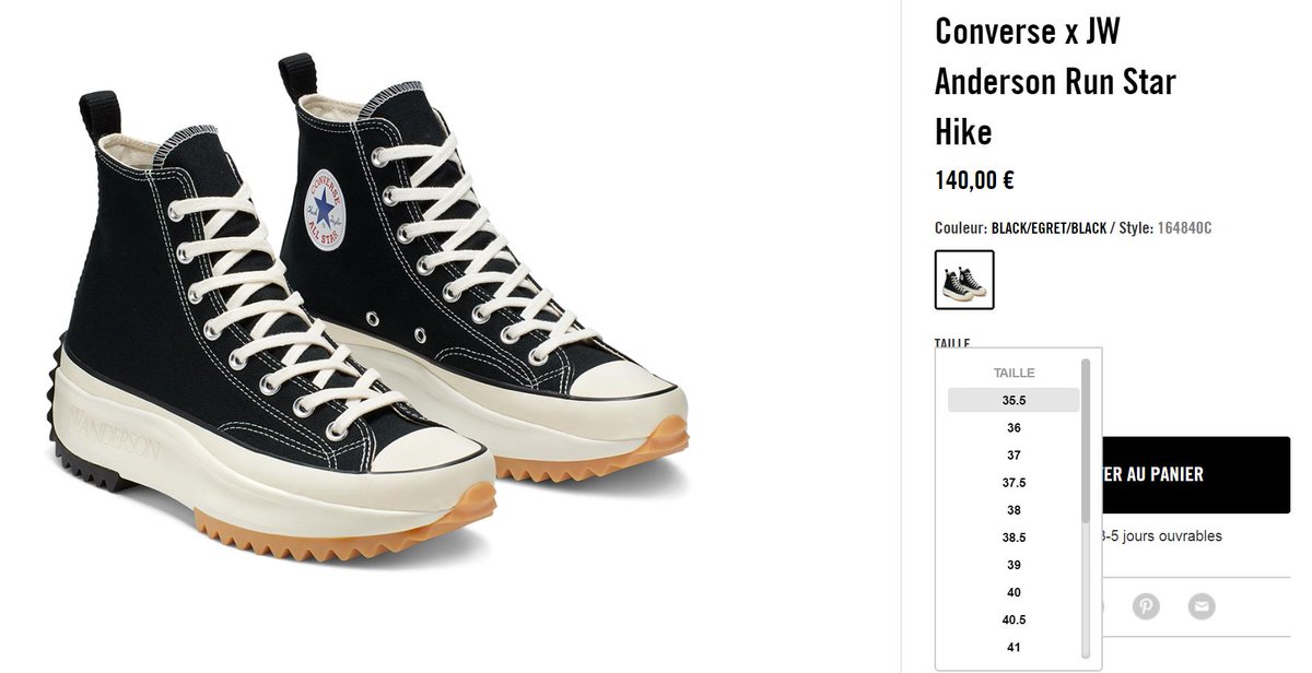 converse x jw anderson run star hike restock