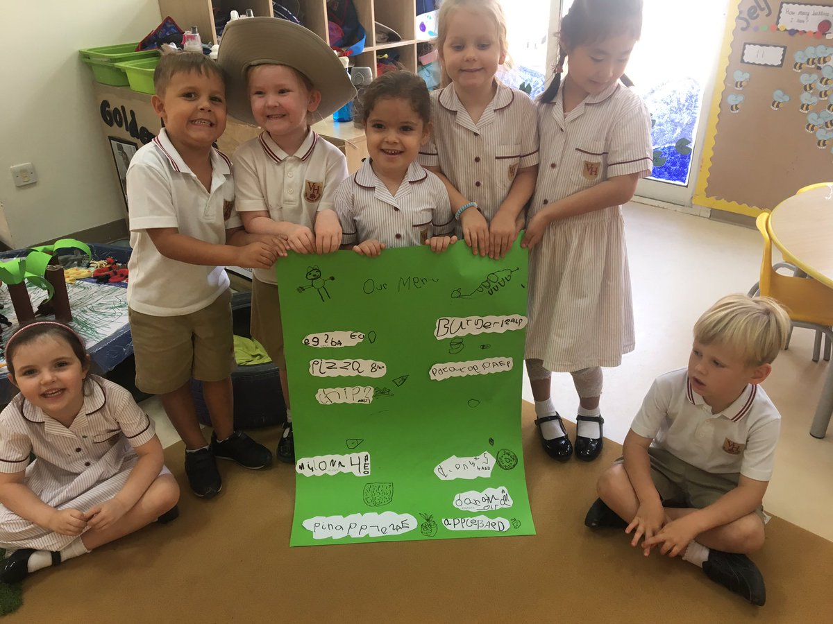 Hannahmay_ed's tweet photo. Great team work by FS1 to create their rainforest menu. Purposeful learner always leads to high engagementand outcomes #collaboration #greatskills #eyfs #independentwriting @vhpsprincipal @VHPS_FS1 @ShonetteBason @anitajcurtis @EnglishVhps https://t.co/Etp1dYuMpR