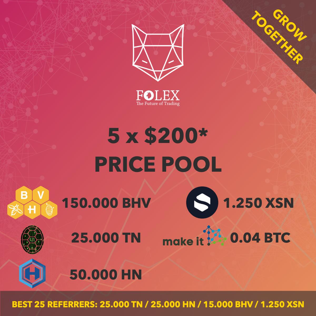 BIG COMPETITION: Grow together with $BHV $TN $HN $XSN and $BTC. Join folex.io and take the chance for some great Coins
gleam.io/WoIyY/grow-tog…

#folex #cryptotrading #exchange #BHV #TN #HN #XSN #BTC