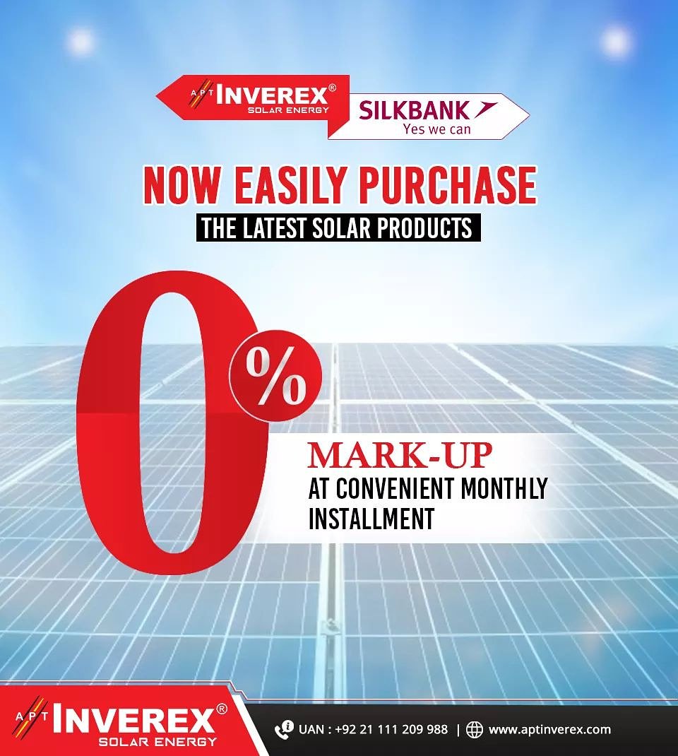 InverexSolar's tweet photo. Now you can purchase the newest solar products on flexible monthly installment at 0% Mark-UP.
Inverex|–#MakingPakistanBrighter
↪ https://t.co/CrxBehBMsh
☎ +92-21-111-209-988
#Inverex #SolarEnergy #SilkBank #SolarInverter #SolarBatteries #Installment #RoshanRahePakistan https://t.co/72IMz5NQOI