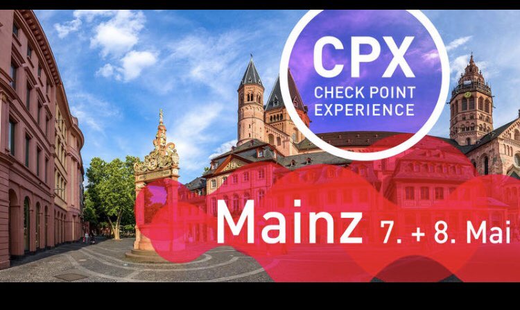 Check_Point_DE's tweet photo. ....Jetzt anmelden! Weitere Informationen unter https://t.co/Y1dIyxaEoT #CPX #Mainz #WirfreuenunsaufIhreTeilnahme #CheckPointExperience https://t.co/8FdFNxnhv0