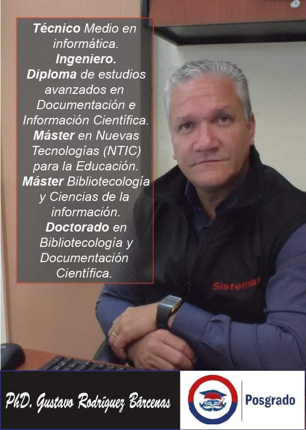 posgradoutc's tweet photo. PhD. Gustavo Rodríguez Bárcenas
Perfil profesional.
#UniversidadTécnicadeCotopaxi
#posgradoutc
#Cotopaxi
#Latacunga https://t.co/Rzg2rKHidq