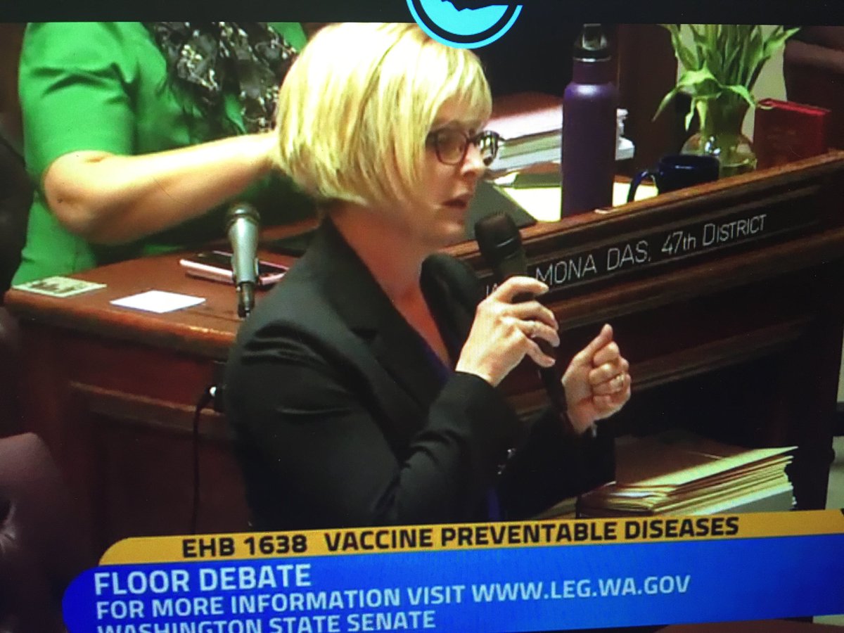 KeithKOMO4's tweet photo. State Sen Annette Cleveland comes from the area of the measles outbreak and is leading the debate in favor of getting rid of the ‘personal preference’ exemption to the required measles (MMR) vaccination. “A vote against this bill is a vote against public health.” #komonews https://t.co/GWmKn44s7J