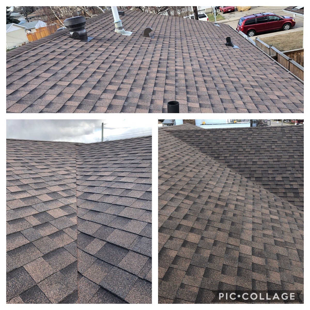 Soltekltd's tweet photo. Started and finished this re-roof yesterday using IKO Cambridge Dual Brown #Yeg #roofing #renovation https://t.co/moeZGC7J2c