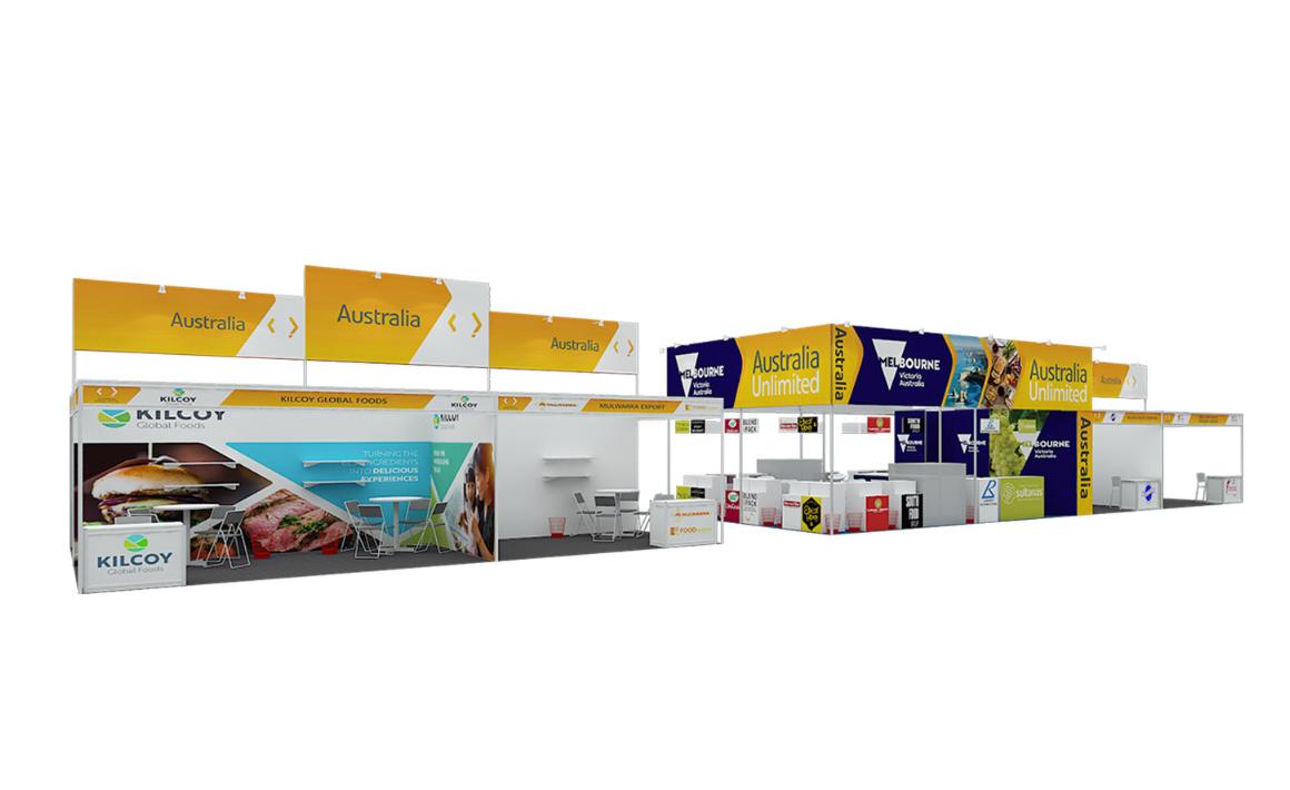 exportsolAU's tweet photo. Sneak preview of the Australian Pavilion in Hall A at Food &amp; Hotel Vietnam 2019 (24-26 April, Ho Chi Minh City). 

28 Australian companies will be showcasing their products at the show to over 13,000 trade buyers! https://t.co/RzCWUzQ3AQ