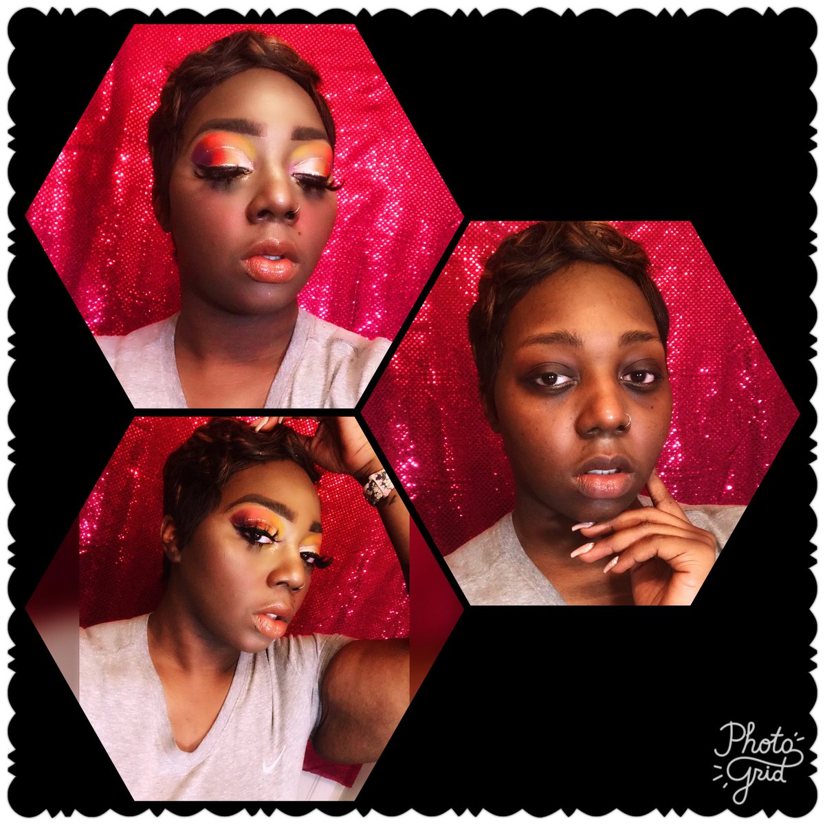LadiieChcolate_'s tweet photo. I think I did pretty good ‼️‼️‼️💋💯🤷🏾♀️ #Blacktwitter #MakeupAddict #age24 #LeadYourself https://t.co/Pn9npoRsuO
