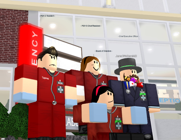 Emerus_RBLX's tweet photo. All of the shifts went well today. We congratulate the following four Residents on their promotions:
gracxlyn to PGY-5
toxicxthoughts to PGY-3
taylormariex to PGY-3
tjspires to PGY-3 https://t.co/8qC1fFSzPK