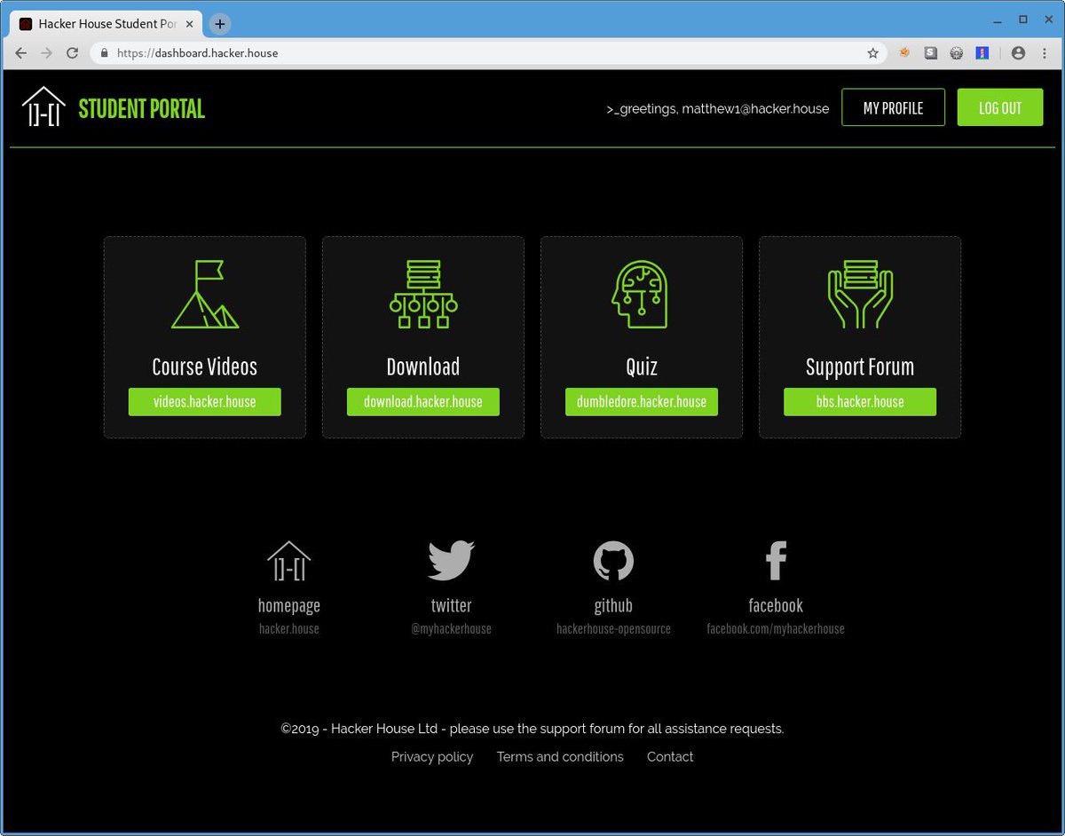 hackerfantastic's tweet image. Pleased to announce that @myhackerhouse on-demand training portal is LIVE! You can now take our award winning training course online! Learn how to hack root, breach networks and understand how hacker&apos;s target networks! More info: hacker.house/training &amp;amp; free trial!
