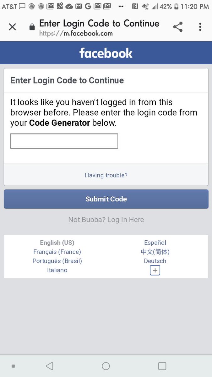 biggbubb214's tweet photo. @facebook so even when someone on your platform have their username and password they this have to go through this process bc ur process not sending code to phone 🤔 https://t.co/qGUANRxuTX