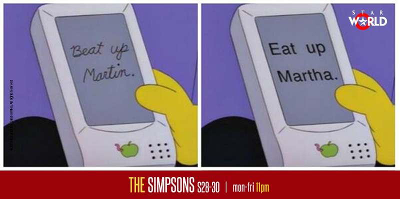 StarWorldIndia's tweet photo. This was the first auto-correct fail in 1995 on #TheSimpsonsOnSW! Tell us your auto-correct fails in the comments below. https://t.co/OkSTUSq2ew