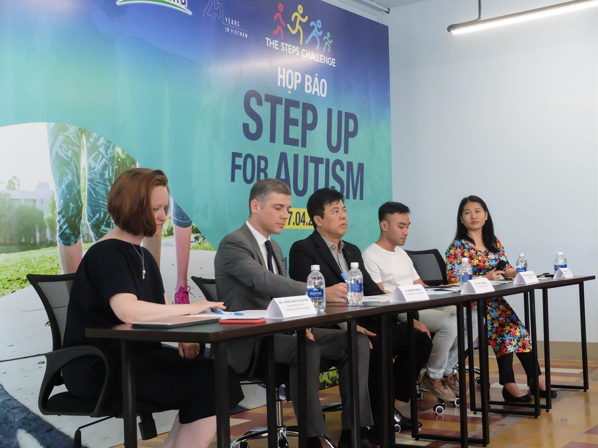 saigonchildren's tweet photo. THE STEPS CHALLENGE - Autism awareness campaign launched!
Get to know: https://t.co/a9wzwFJ0wo
Join us by register here: https://t.co/68vU07HO29
#stepupforautism #thestepschallenge
Read the news: https://t.co/SHWTlv3hjV https://t.co/oYR7qhep0n