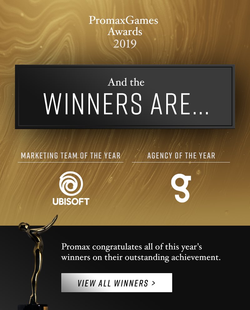 KrisDanielUdang's tweet photo. I’m humbled to work with so many talented and kickass people at @ubisoft . Extremely proud of the Ubisoft family taking home the Promax 2019 Marketing Team of the Year award!!! 😎🙌🏾
#PromaxGames #Ubisoft #WorkHardPlayHard https://t.co/lK1sRXfx3u
