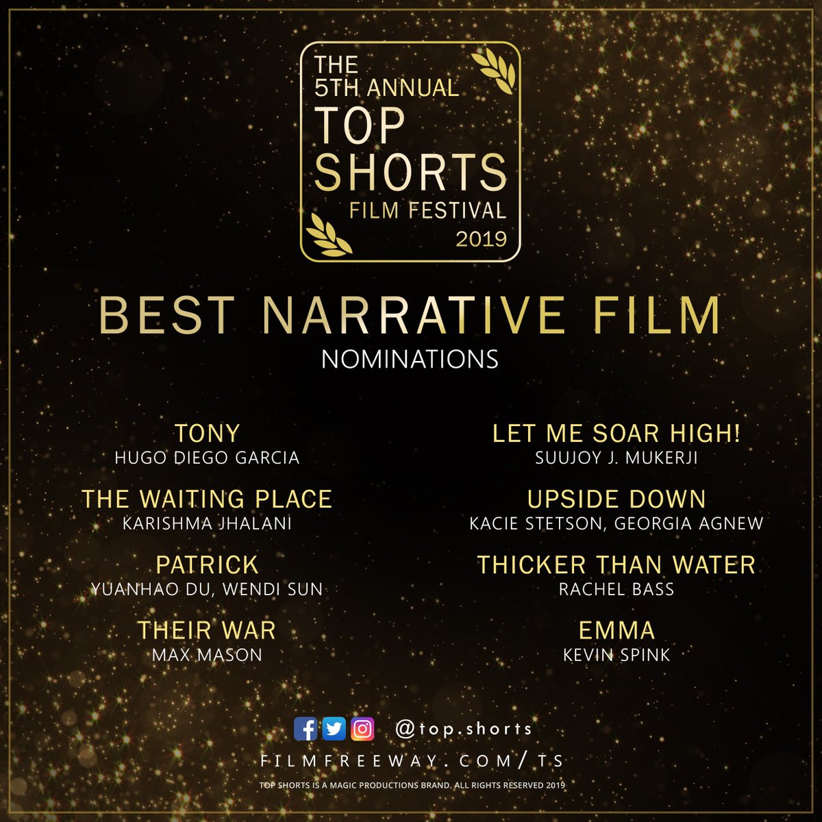 Best Narrative Film of the Year
topshorts.net
#topshorts19 #nominations #top8 #narrative #narrativefilm