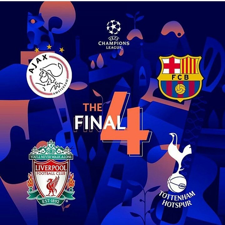 ya estan los 4 equipos clasificados a las Semifinales vaya partidazos
#ajax vs #tottenham
#barcelona vs #liverpool
#futbolero #futbolesvida #soccer #fox #foxsports #futbolmania #followforfollowback #followers #instagram #futbol #championsleague #messi #diarioas #deportes
