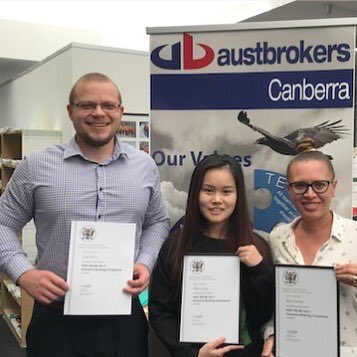 Congratulations to Liam, Joyce and Rima on the completion of their Teir 1 Insurance Broking Studies.